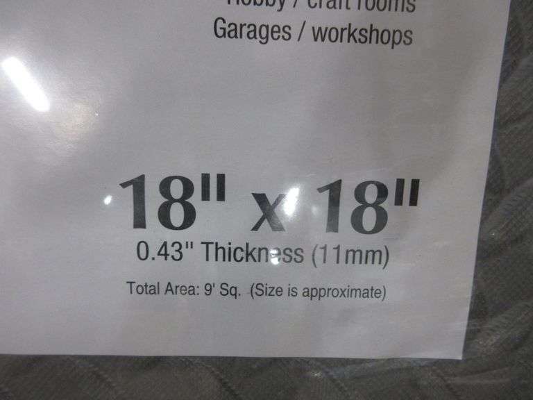 (5) Bundles of foam interlocking utility mats, 18" x 18", new; (18