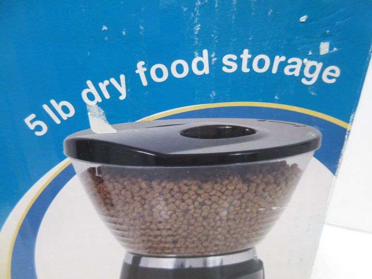 Automatic electronic pet feeder, programmable food dispenser, never