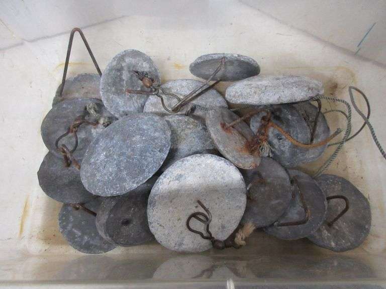 (19) Lead weights for duck decoys and string Albrecht Auction Service