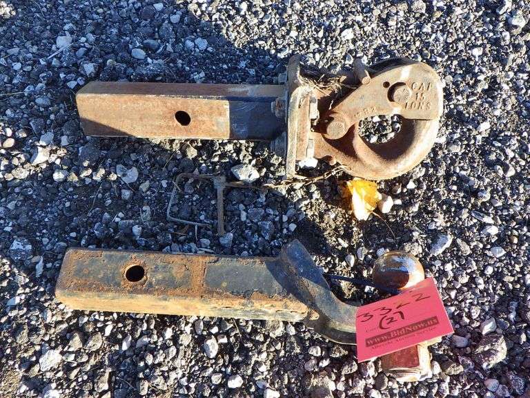 (2) Hitches 1 Pintle hitch, and 1 Reese 2" ball hitch, rusty