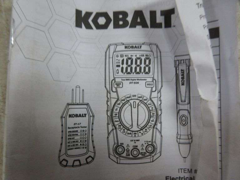 Kobalt 3piece electrical test kit, two packages are new, one is