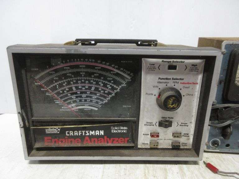 Craftsman engine analyzer; Delco electronic voltage ohm meter, model