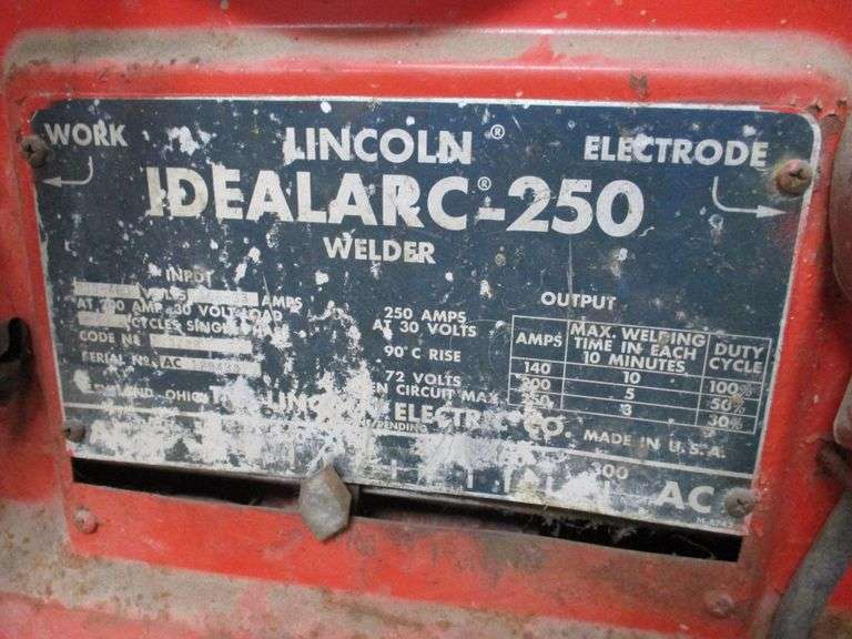 Lincoln electric indenlarc25 buzz box welder, powers on, on wheels