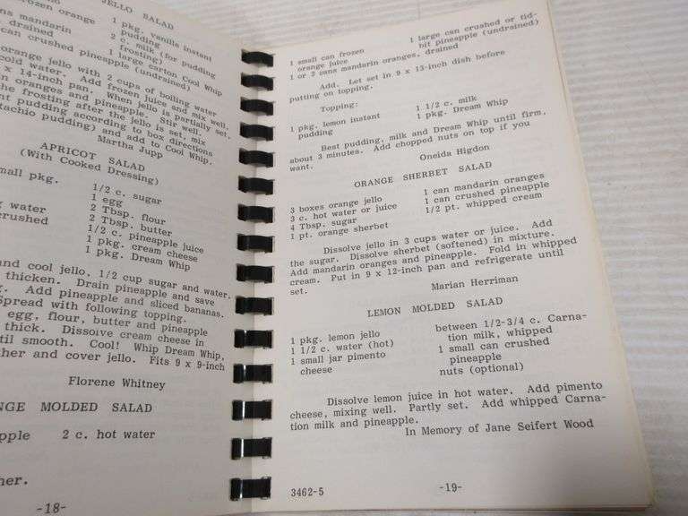 (5) Church recipe books Albrecht Auction Service