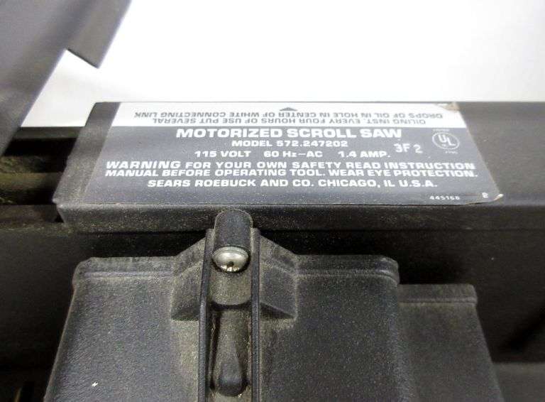 SearsCraftsman scroll saw, model 572247202, works Albrecht Auction Service