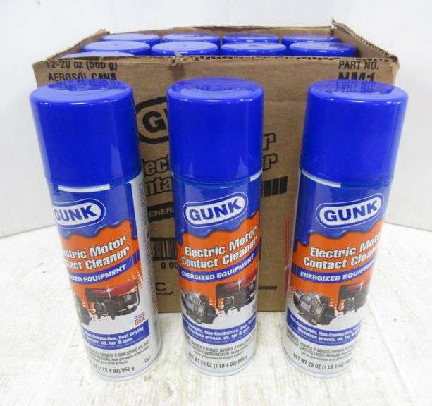 (12) Gunk 20 oz. electric motor contact cleaner, new Albrecht Auction