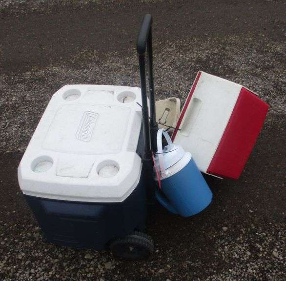 (4) Coolers, includes 1 Igloo fliptop playmate, 1 Coleman