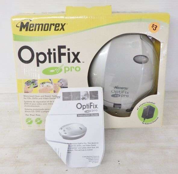 Memorex OptiFix Pro motorized CD/DVD/Video game disc repair system, NIB