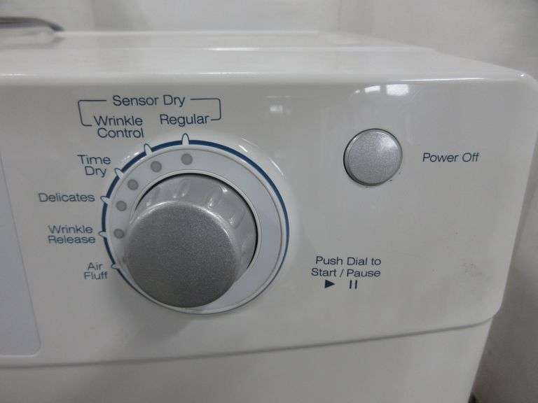 Maytag front load dryer, 27"W x 28"D x 38 1/2"H, takes a little longer