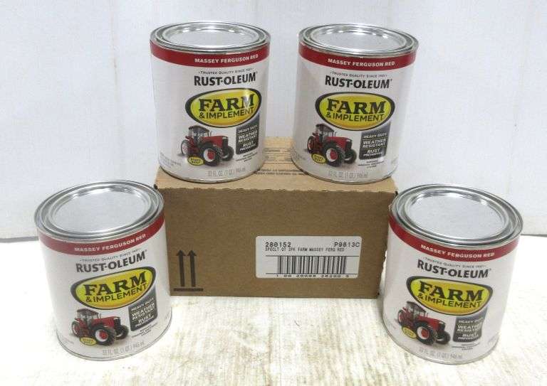 (6) RustOleum massey ferguson red heavy duty weather resistant rust