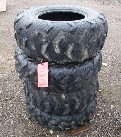 ATV tires 2 Dunlop KT 135, 25 x 1012, 2 Dunlop KT131, 25 x 812