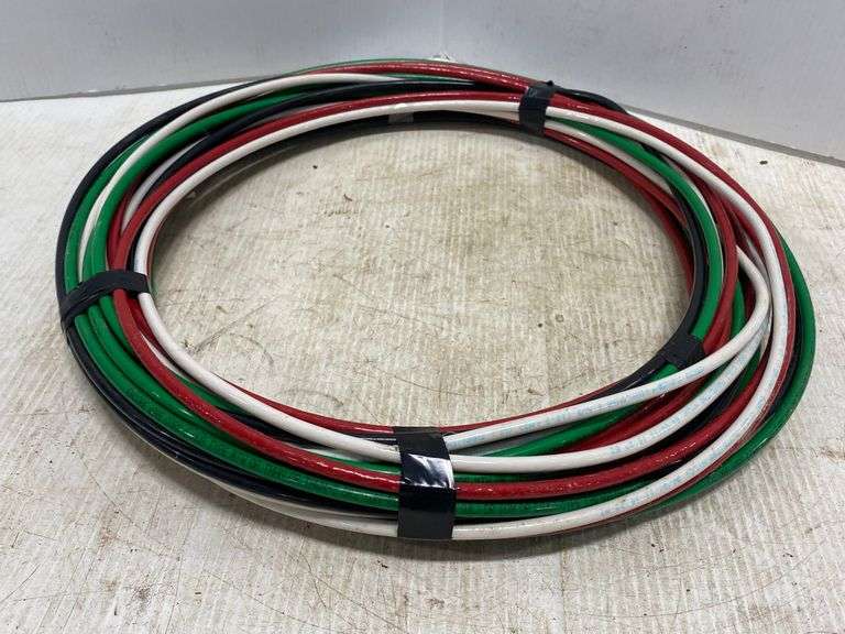 THHN wire copper 6 AWG, 25' of each red, white, black, green, new
