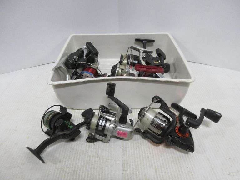 (8) Open face reels, (3) Zebco SXR20, RT30, 4020, (2) Silstar FX40