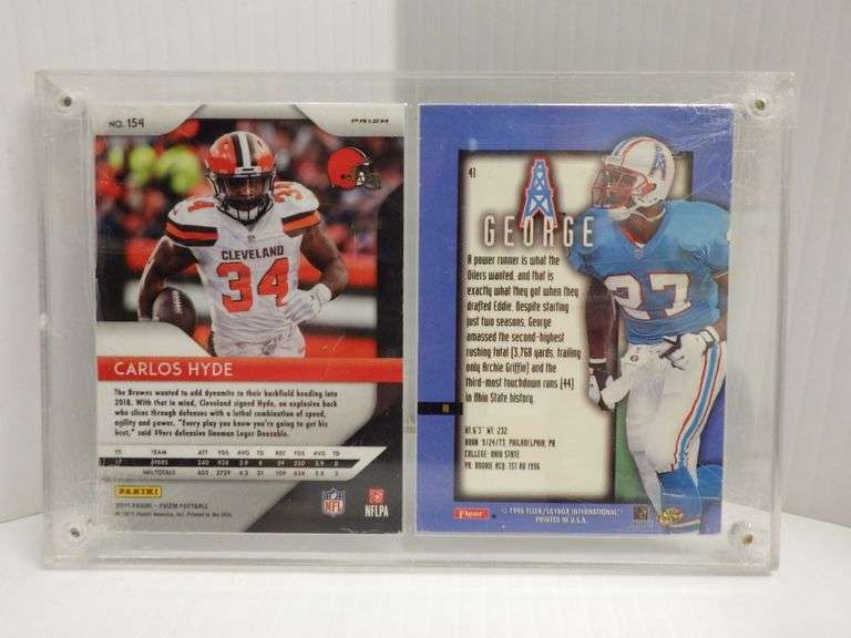 NFL cards in screw down cases, includes Marcus Mariota, Matt Ryan