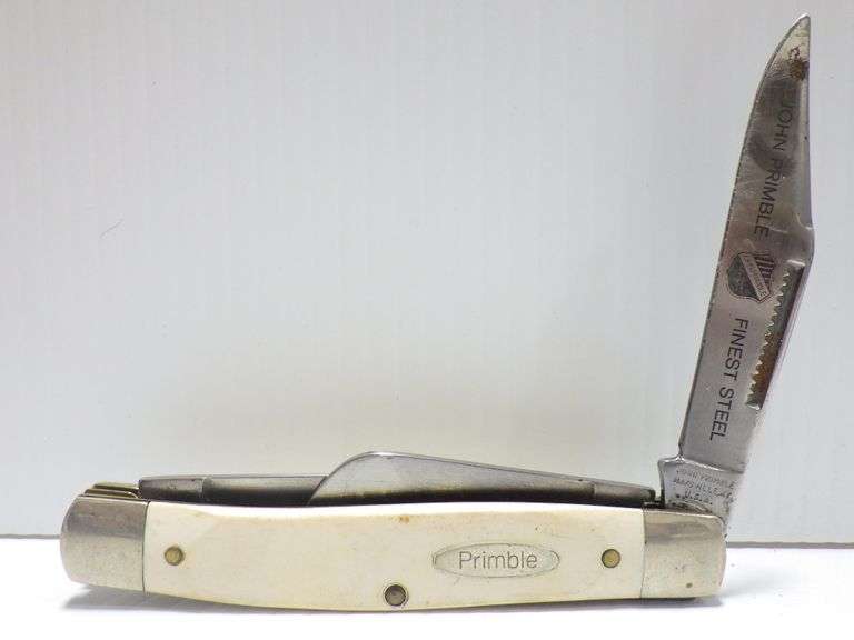 John Primble finest steel pocket knife, made in Nashville, 4"L closed