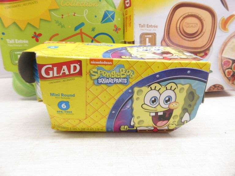 Assortment of Rubbermaid takealongs containers, Glad containers, Ziploc