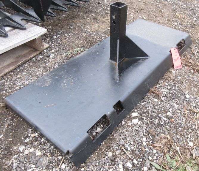 Skid Steer weldable quick hitch plate, 45", new Albrecht Auction Service