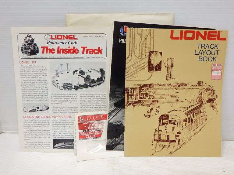 1951, 1952, and 1953 Lionel model train catalogs, 1951 book is