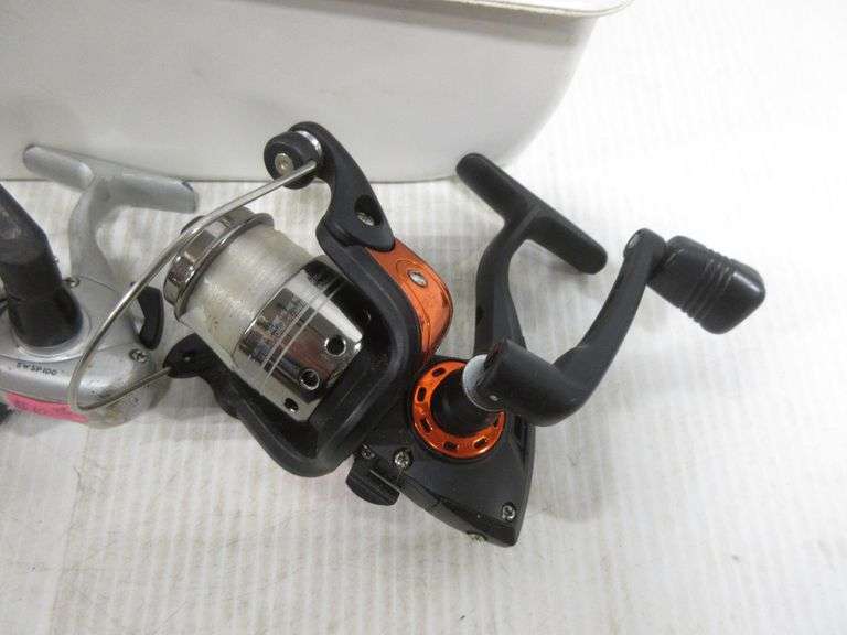 (8) Open face reels, (3) Zebco SXR20, RT30, 4020, (2) Silstar FX40