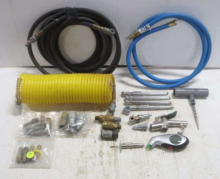 Air hoses, pressure checkers, and fittings Albrecht Auction Service