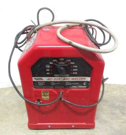 Lincoln electric AC225 ARC welder, used, works well, long leads Albrecht Auction Service