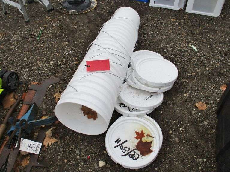 (10) Food grade buckets with lids, used Albrecht Auction Service