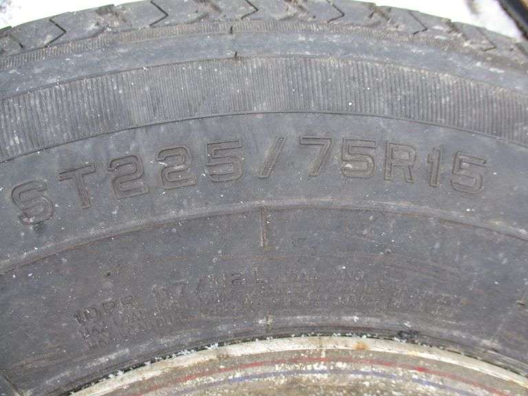 (2) Tires, 205, 75R15, used, heavy wear - Albrecht Auction Service