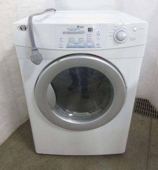 Maytag front load dryer, 27"W x 28"D x 38 1/2"H, takes a little longer