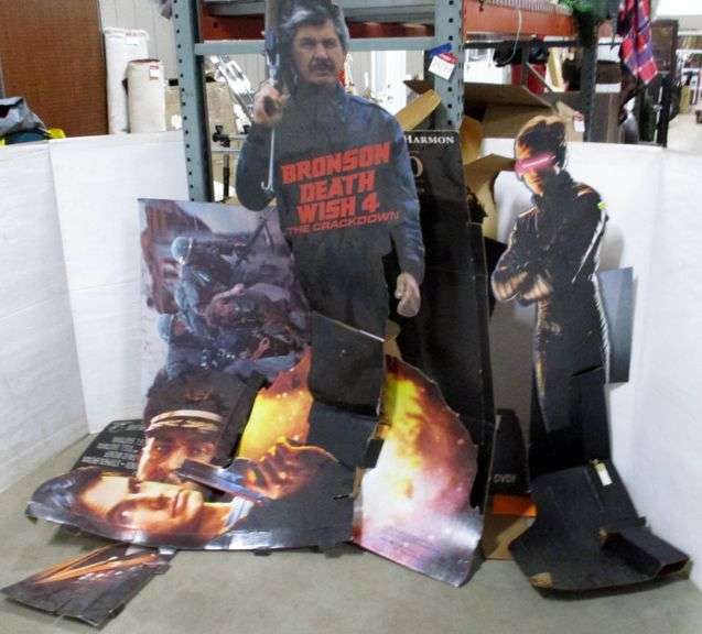 Movie cardboard cutouts, up to 6'H, good, used Albrecht Auction Service