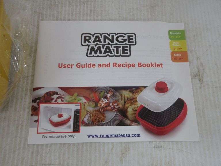 Range Mate Professional microwave, cookware grill with guide, yellow in color, new Albrecht