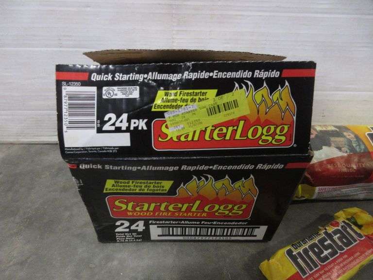 (8) Packs of Fire Starter logs, include One Diamond strike a fire