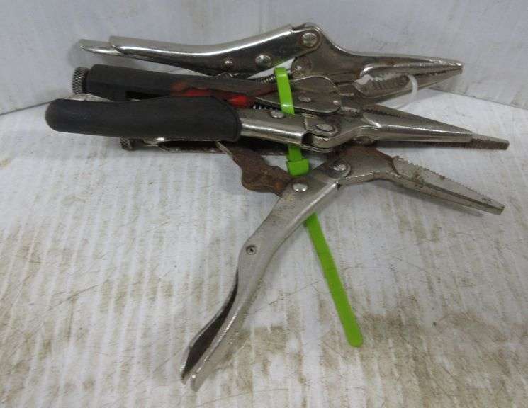 (3) Pairs of Needle Nose Vise Grips Albrecht Auction Service