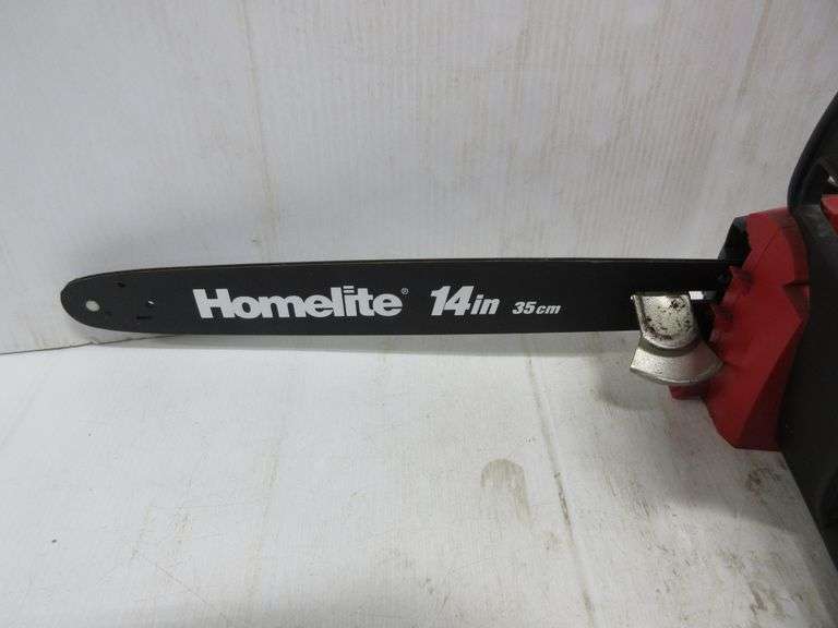 Homelite 14” electric chainsaw, needs chain, works well and is in used