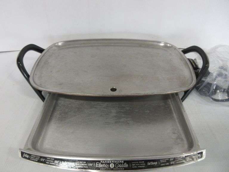 Farberware Electric Griddle with Grease Tray and Power Cord, 22"W x 12