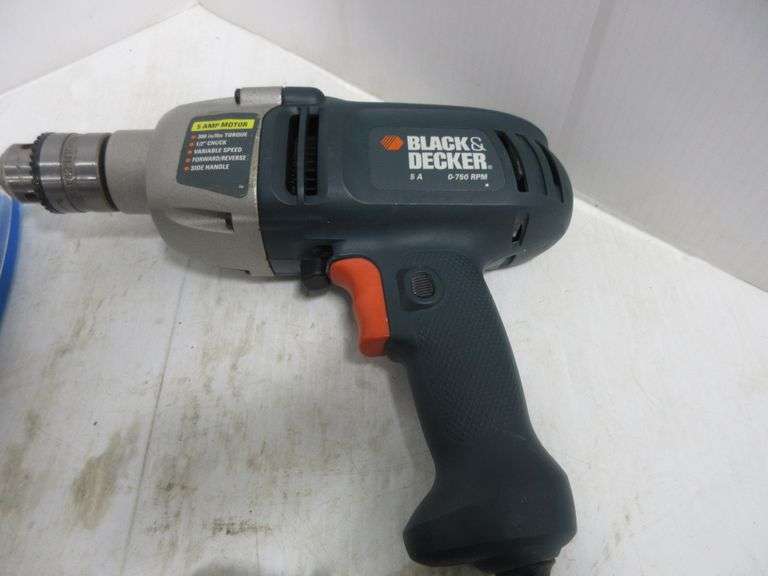 Black & Decker industrial drill with 5 AMP motor, ½” chuck, model no