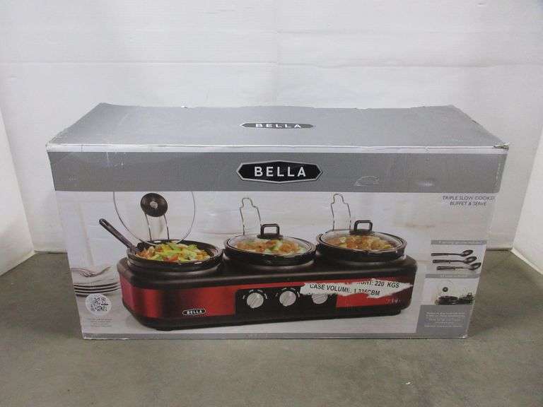 Bella Triple Slow Cooker Buffet Server Albrecht Auction Service