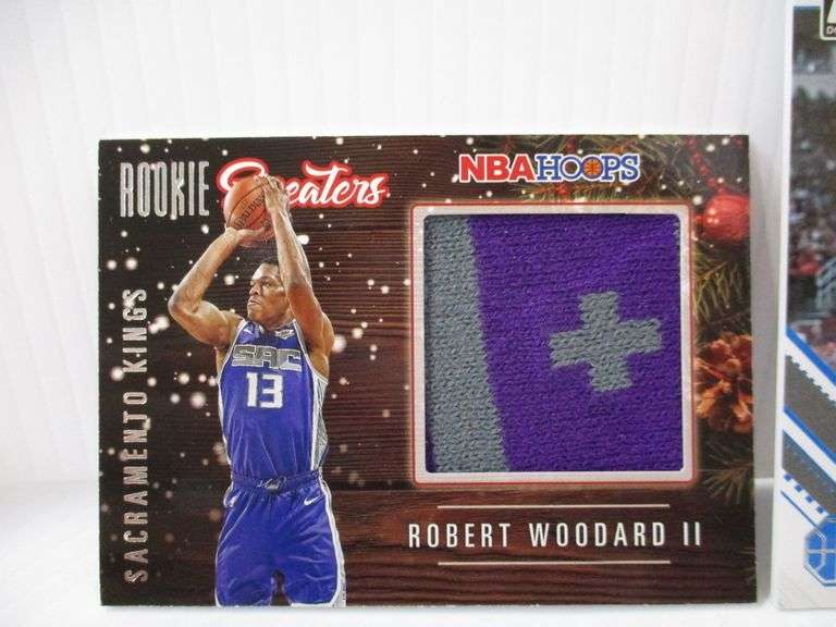 (3) NBA patch cards, include Robert Woodard, Aaron Gordon, and Onyeka Okongwu, mint Albrecht