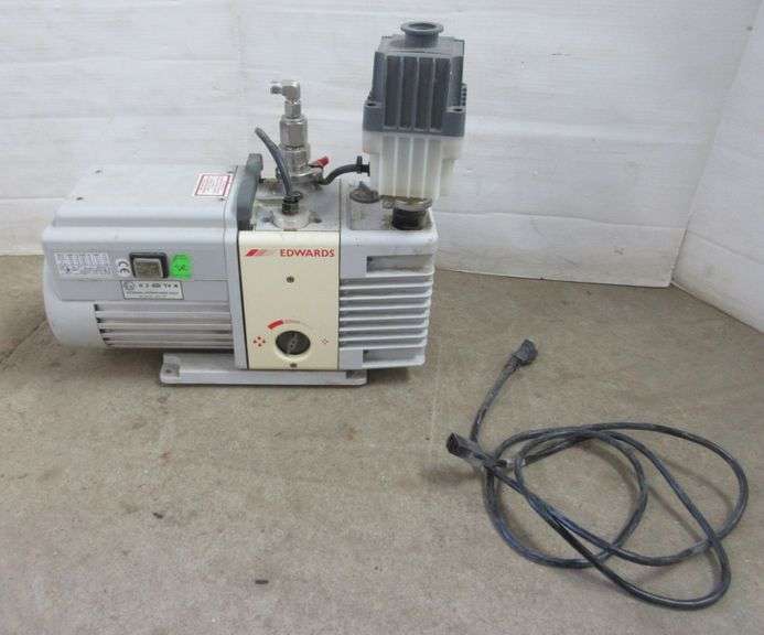 Vacuum pump, Edwards brand twostage rotary vane pump, model RV5, used