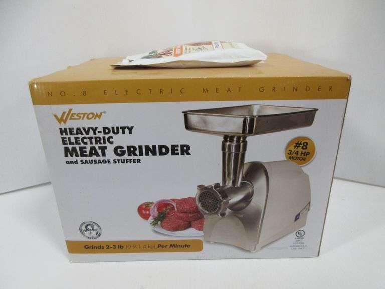 Weston meat grinder, ¾ HP motor, in new condition, never used