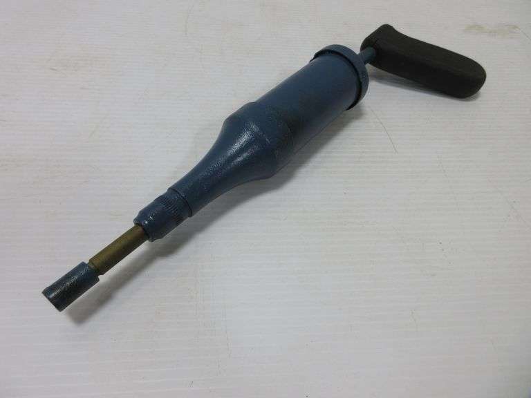 Antique grease gun for ModelT car, made by Bassick Manufacturing Company, 12”L Albrecht