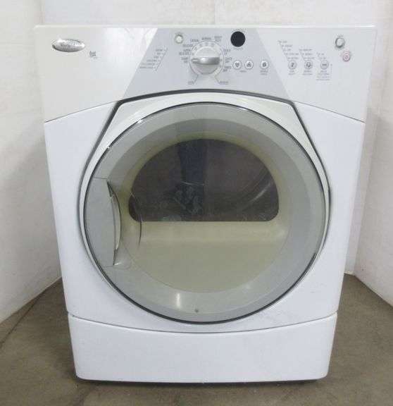 Whirlpool duet gas dryer, 27”W, some surface wear, in working condition