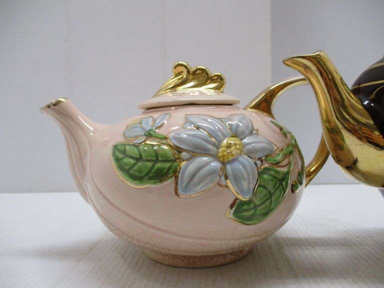 (2) Old teapots, Hull Art Magnolia + 120, it has a small chip under