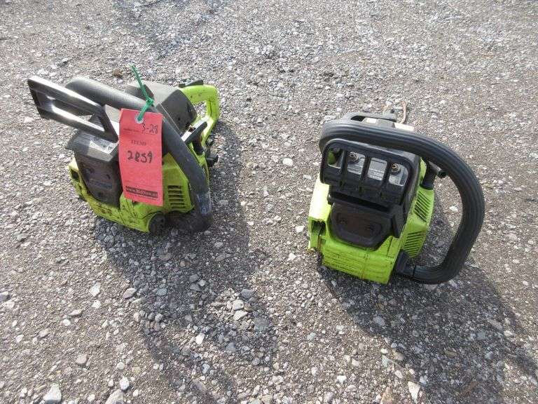 (2) Poulan chainsaws, not running, as is, no bars Albrecht Auction
