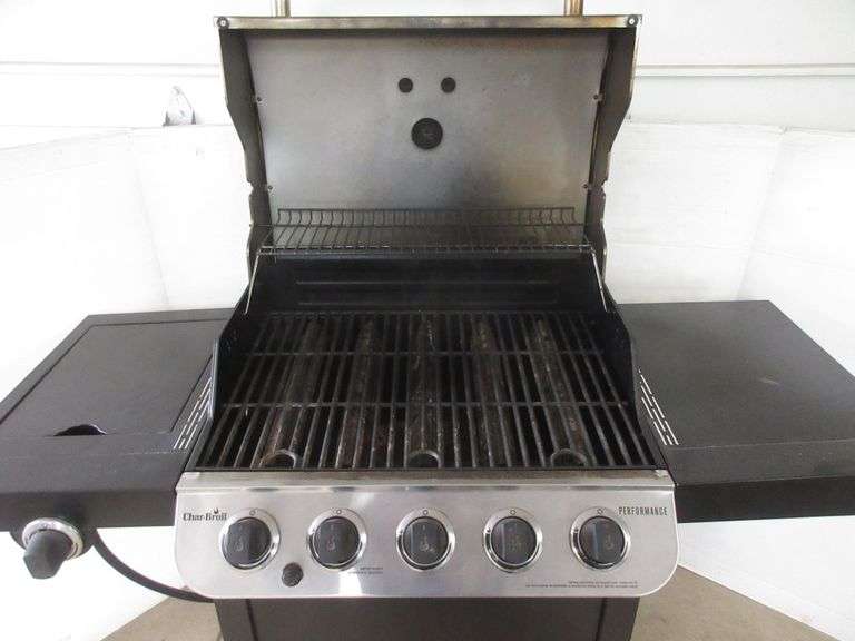 CharBroil propane grill with a 20 lb. tank, good, works, seldom used