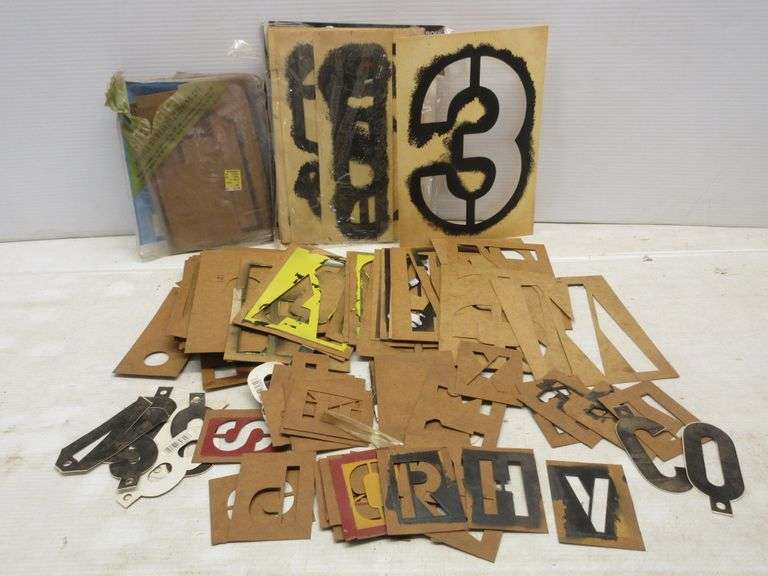 Stencils, used, heavy wear Albrecht Auction Service