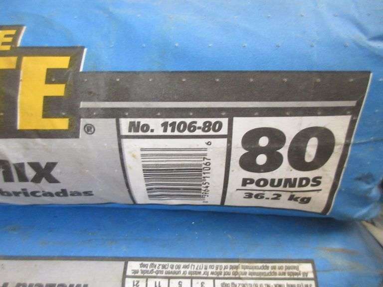 (7) Bags of commercial grade Quikrete countertop mix, No. 110680, 80 lbs. each Albrecht