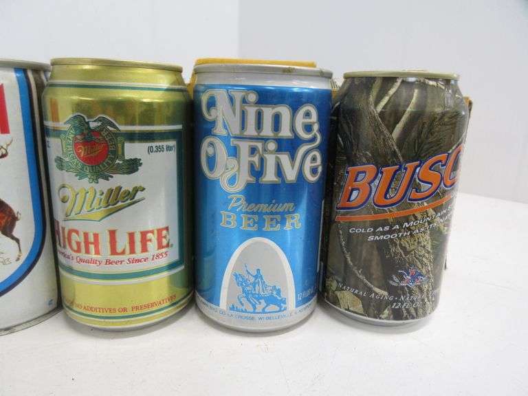 (40) Old empty steel and tin beer cans Albrecht Auction Service