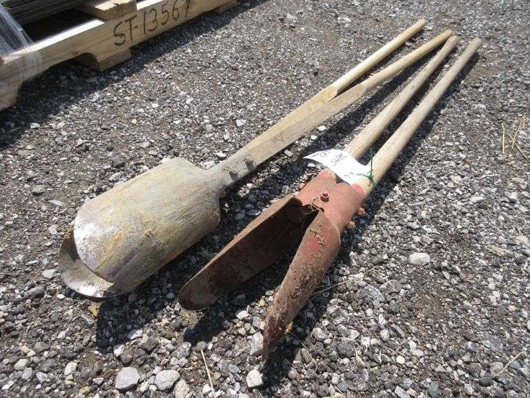 (2) Hand post hole diggers, used Albrecht Auction Service