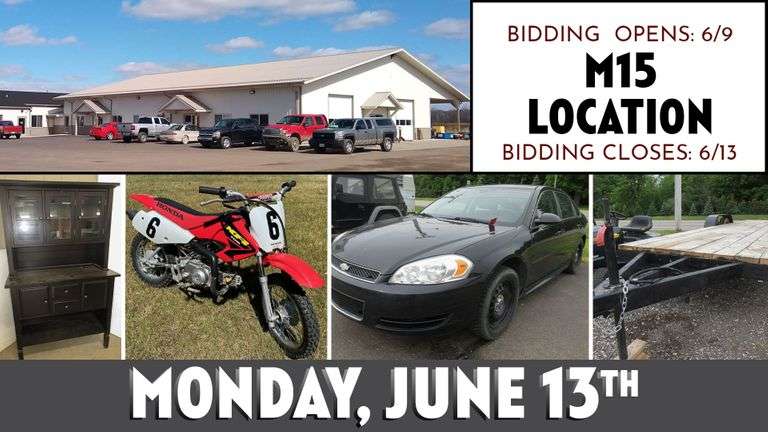 June 13th (Monday) M-15 Online Consignment