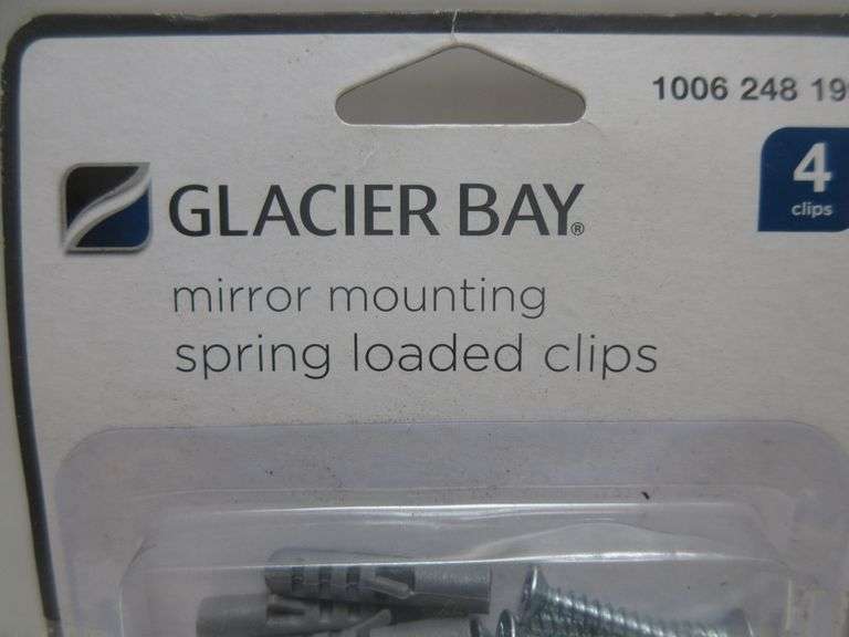 FourPack of Glacier bay mirror mounting spring loaded clips Albrecht